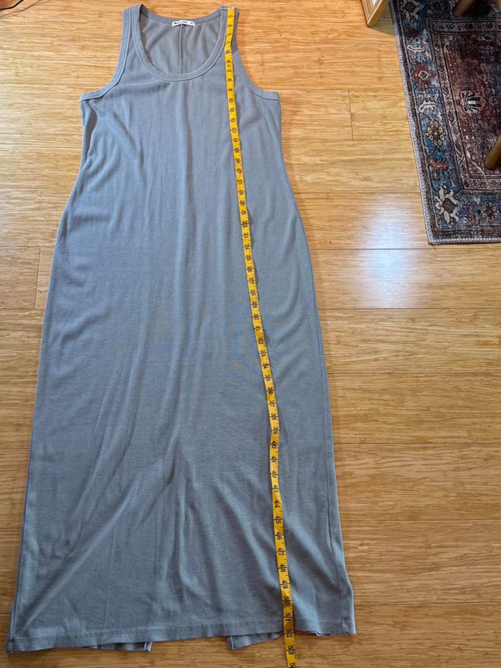 Marine Layer Lexi Rib Sun-In Dress Sage Green Midi Summer - Size XL Cotton Modal - Picture 9 of 10
